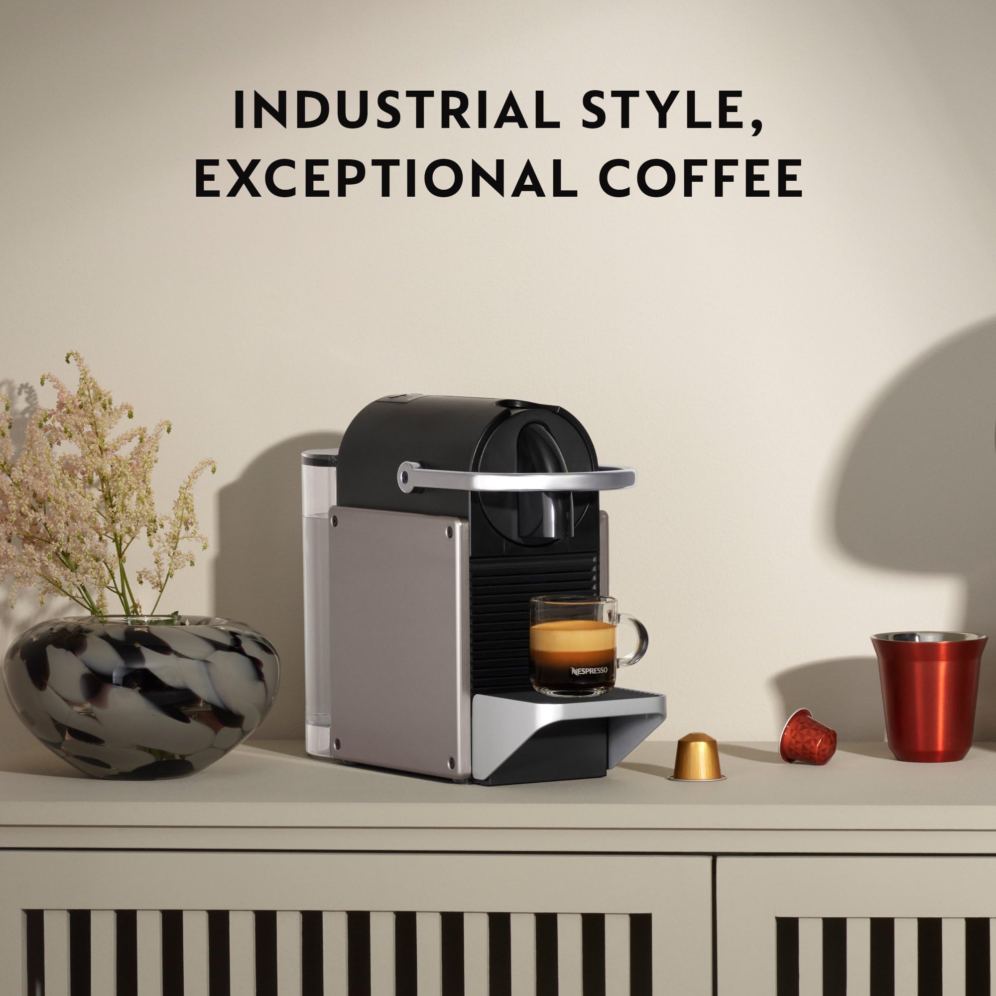 Nespresso Pixie C62 Espresso Capsule Coffee Machine, 0.7 L, 19 Bar